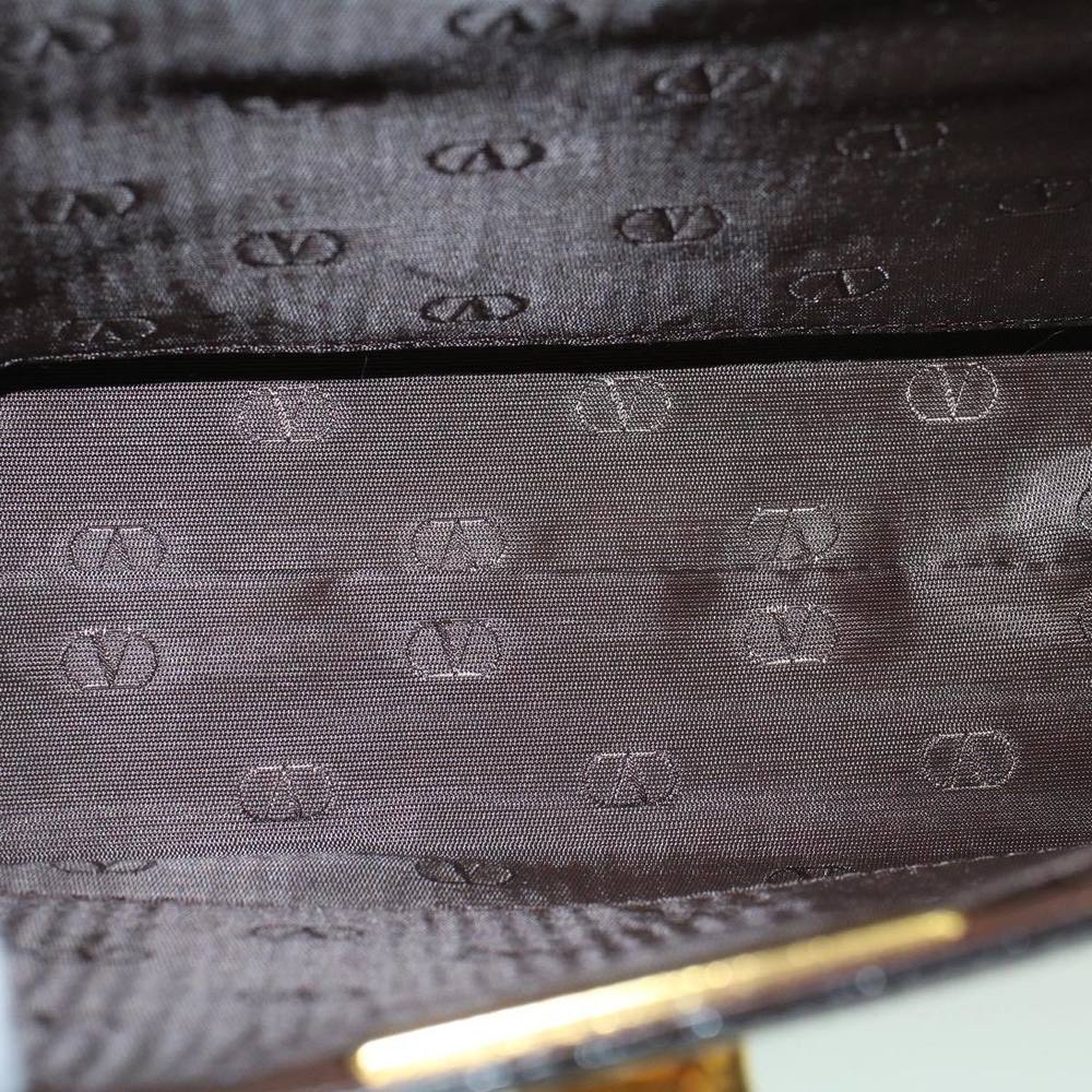 VALENTINO Hand Bag Leather Brown Auth 59910 - Picture 12 of 16